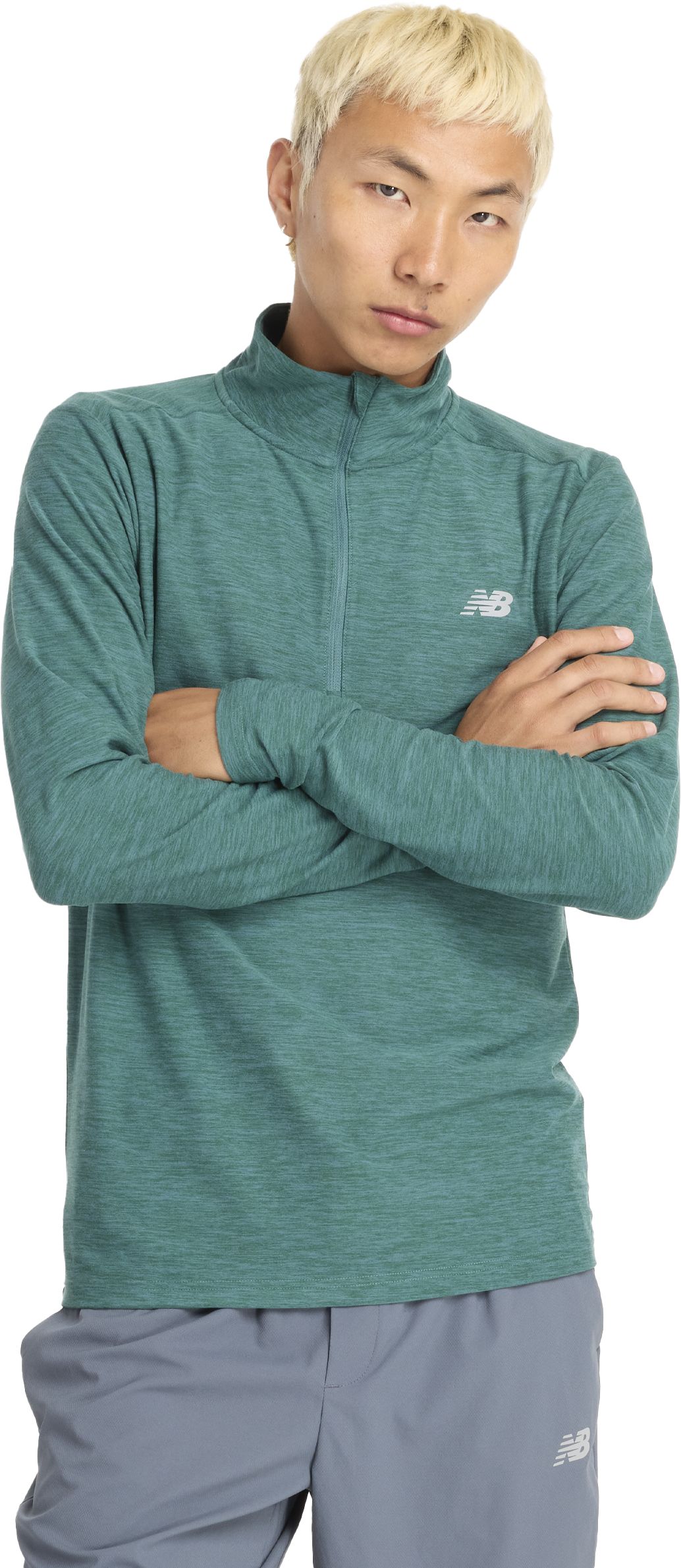 NEW BALANCE, M SPACE DYE 1/4 ZIP