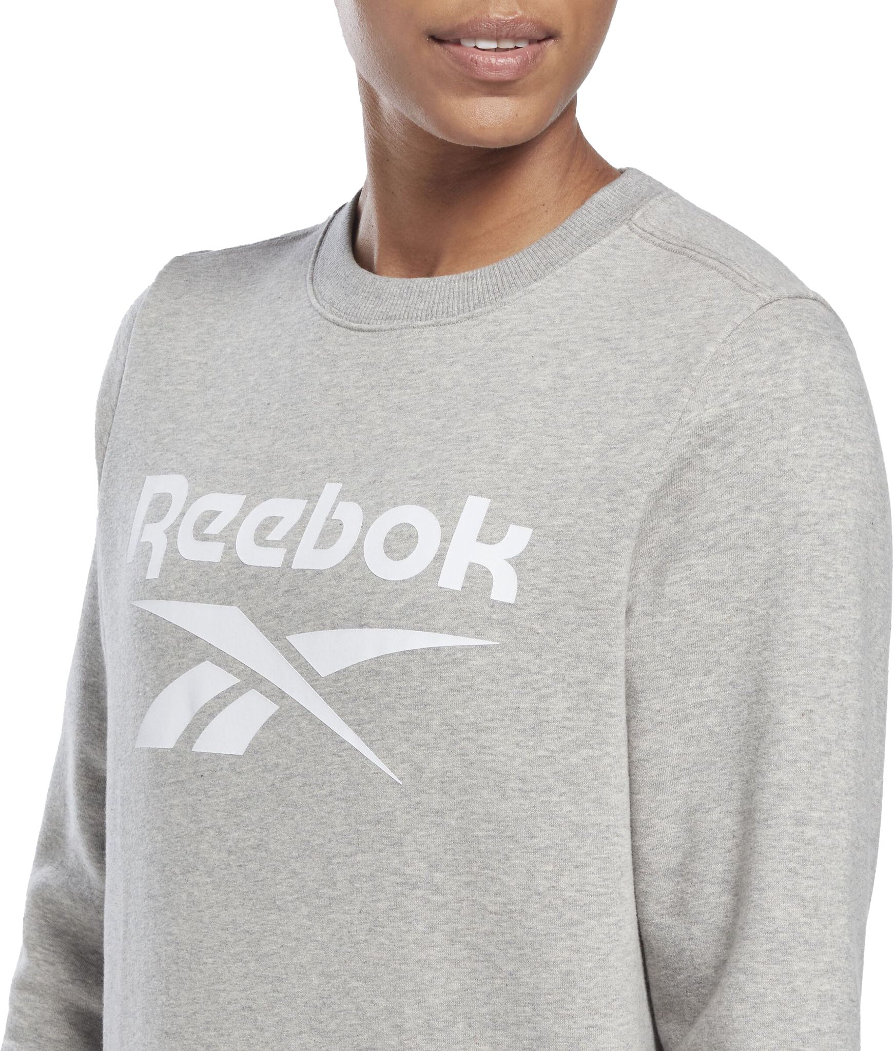 REEBOK, REEBOK IDENTITY BIG LOGO FLEECE CREW